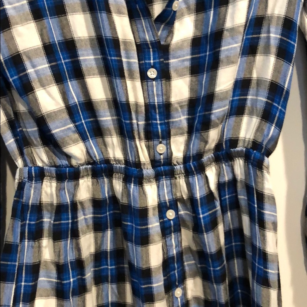 Blue Plaid Dress - image 2